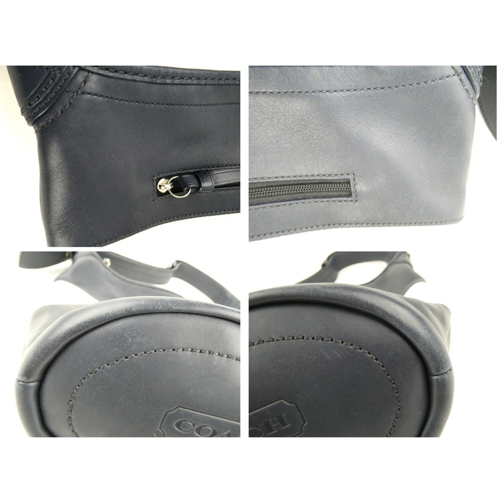 Coach Navy Chalk Leather Bucket Bag F13357 - Picture 12 of 16